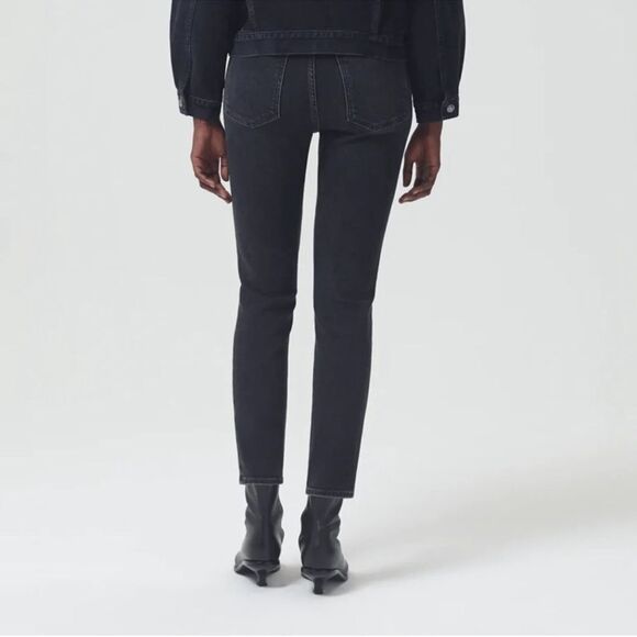 NWOT Agolde Nico High Rise Slim Fit Black Jeans Size 25 - Picture 5 of 13